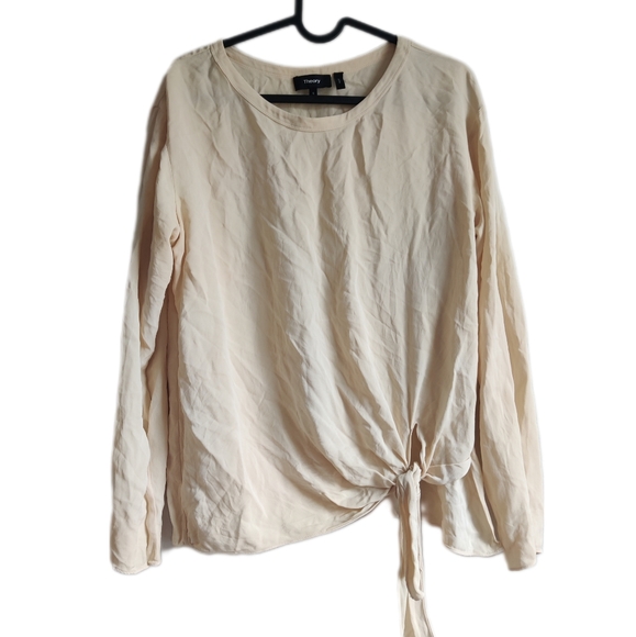 Theory Tops - Theory Serah Silk Tie Blouse Cream